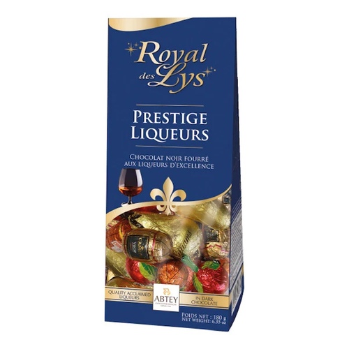 Abtey Royal des Lys Chocolate Dark w/Liqueur Prestige Assortments 180g