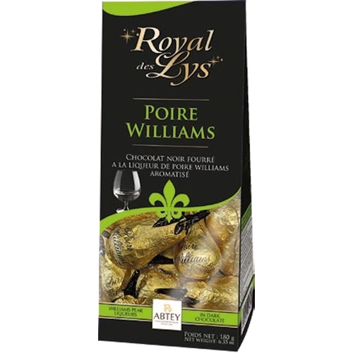 Abtey Royal des Lys Chocolate Dark Williams Pear Brandy Gift Bag 180g