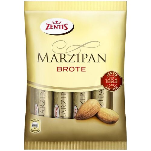 Zentis Marzipan Bars in Dark Chocolate 4 pack 100g / Marzipan Brote