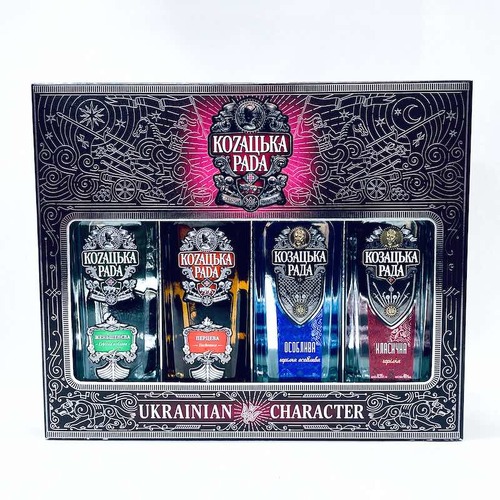 Kozatska Rada Vodka Gift Set 4 x 250ml