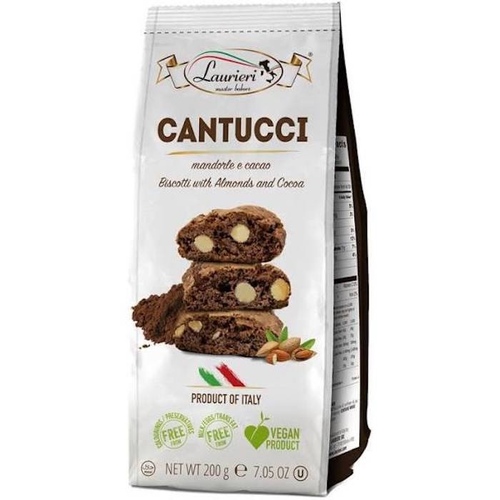 Laurieri Biscotti w/Almond & Cocoa Cantucci 200g / Mandorle e Cacao