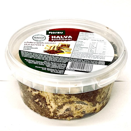Norsu Halva Sunflower Zebra w/Cocoa 550g