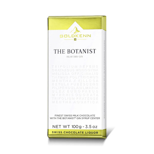 Goldkenn Swiss Chocolate Bar Milk The Botanist Gin 100g
