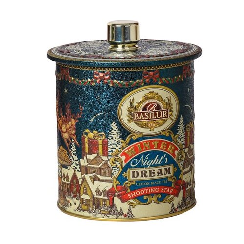 Basilur Tea Winter Night's Dream Shooting Star Tin 100g / Loose Black Mixed Tea