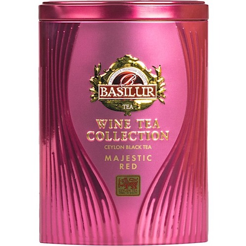 Basilur Tea Wine Collection Magestic Red Tin 75g / Loose Black Mixed Tea