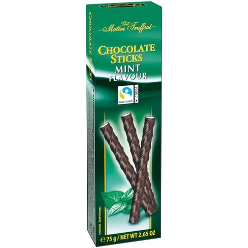 Maitre Truffout Sticks Dark Chocolate Mint Box 75g