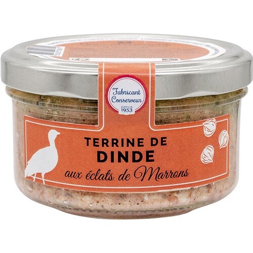 Ducs de Gascogne Turkey Terrine w/Chestnut 130g / Terrine de Dinde aux eclals de Marrons