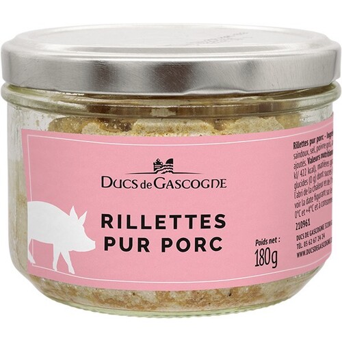 Ducs de Gascogne Rillettes Pure Pork 180g / Pur Porc