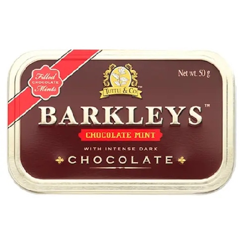 Tuttle & Co Barkleys Intense Mints Dark Chocolate 50g