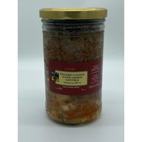 Godard Goose Confit with Green Lentils Jar 950g