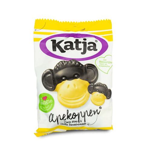 Katja Sweets Monkey Face Banana & Licorice 125g / Apekoppen