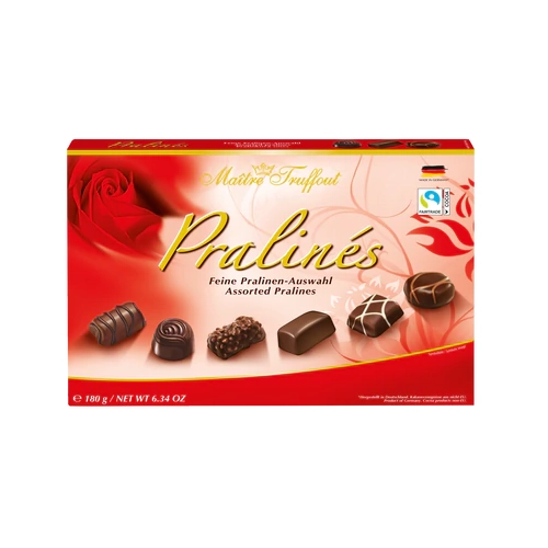 Maitre Truffout Chocolate Pralines Assorted Gift Box 180g