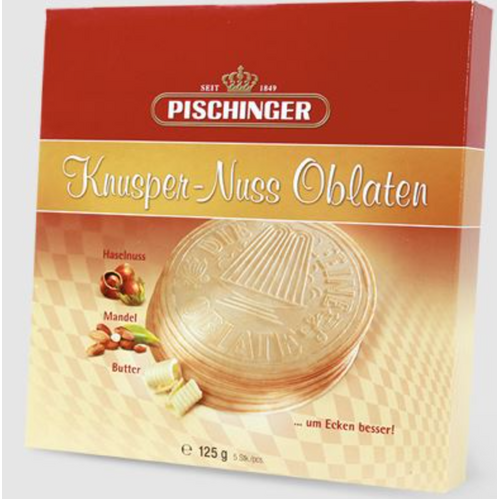Pischinger Wafer Cake w/Nuts 125g / Knusper-Nuss Oblaten