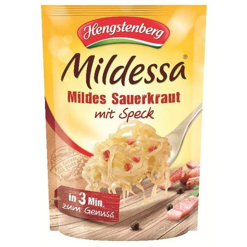 Hengstenberg Mildessa Mild Sauerkraut with Speck in Pouch 400g