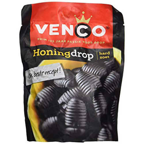Venco Dutch Licorice Honey Bag 260g / Honingdrop Hard Zoet
