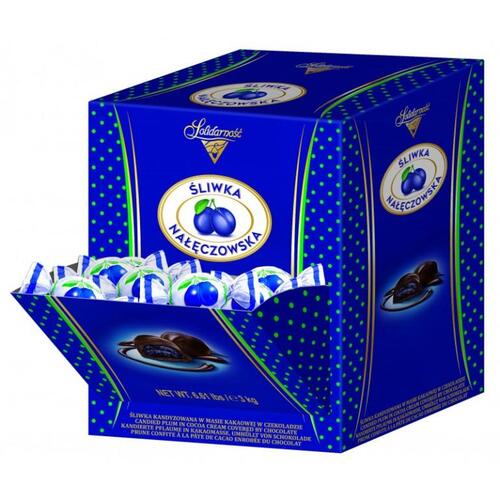 Solidarnosc Plum in Chocolate BOX 3kg / Sliwka Nałęczowska