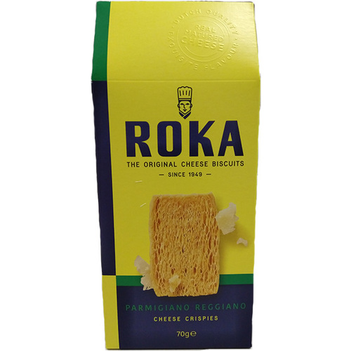 Roka Cheese Crispies Original Parmigiano Reggiano Box 70g