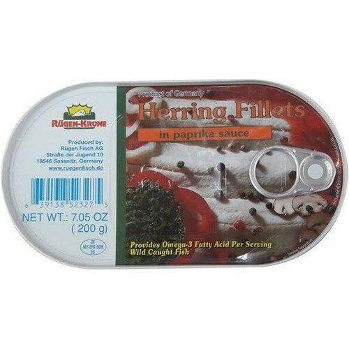 Rugen Herring Fillets in Paprika Sauce 200g Rugen, Germany