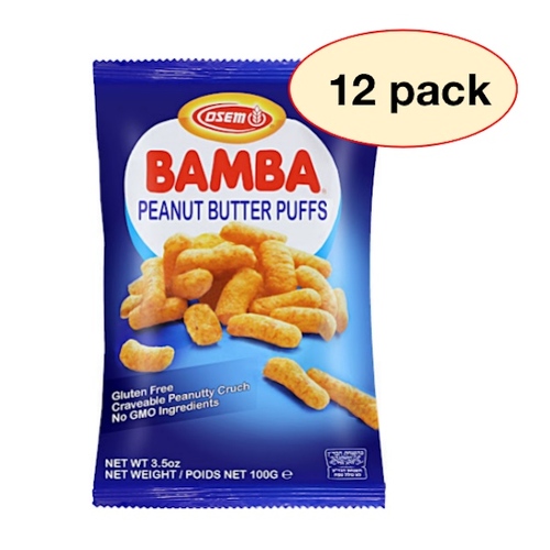Osem Bamba Peanut Butter Puffs 100g / Pack of 12